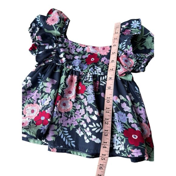 Janie And Jack Floral Puff Sleeve Top Size 3T Girls - Picture 8 of 9